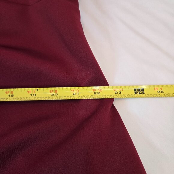 CALVIN KLEIN Women's Cold Shoulder Knee Length Pencil Dress Sz: 20W Red/Maroon - Picture 10 of 14